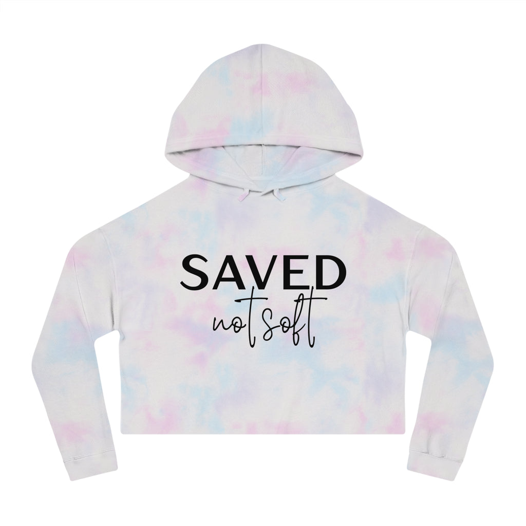 'Saved Not Soft' Cropped Hoodie