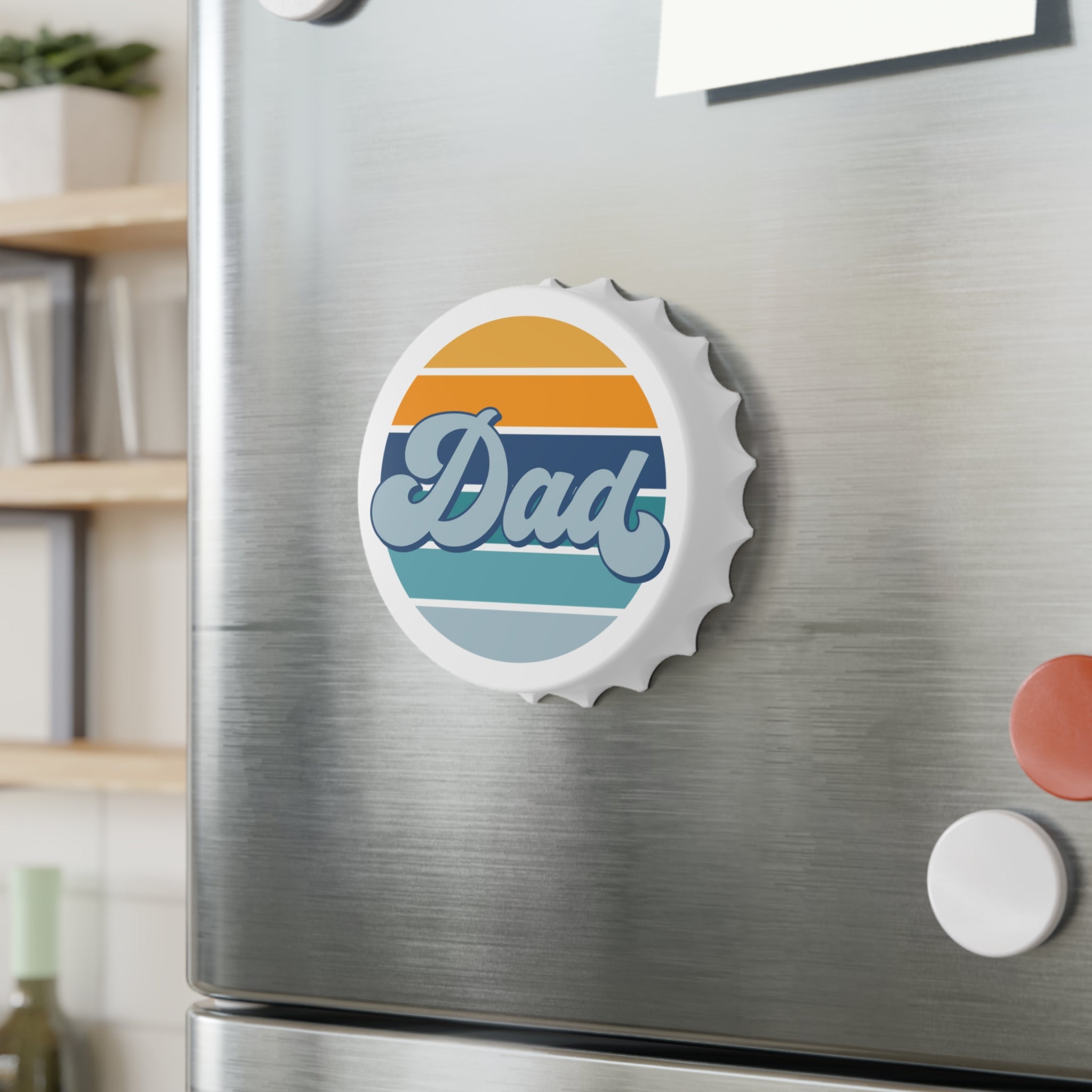 Retro Striped 'Dad' Bottle Opener