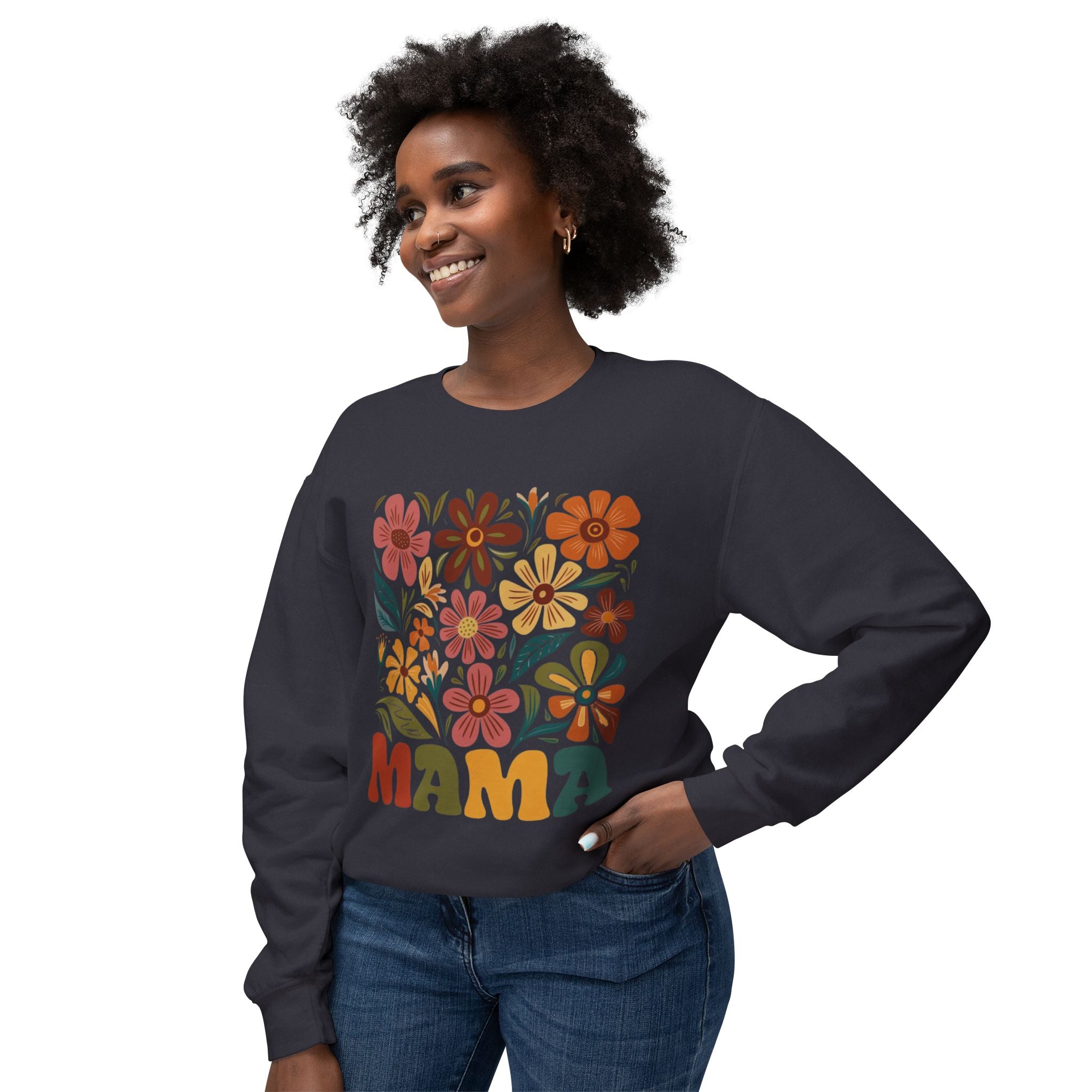 Retro Floral 'Mama' Crewneck Sweatshirt