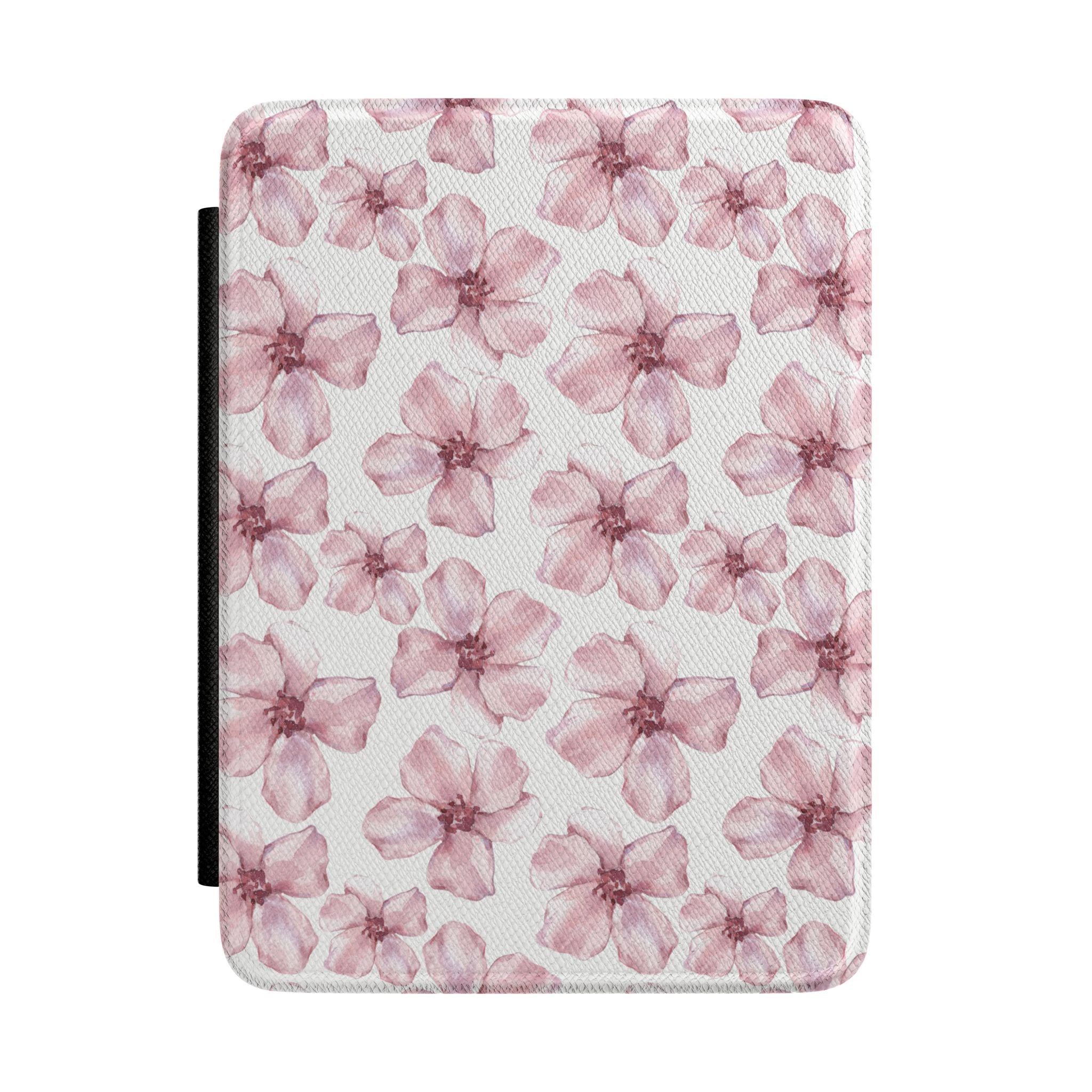 Pink Watercolor Floral Kindle Case