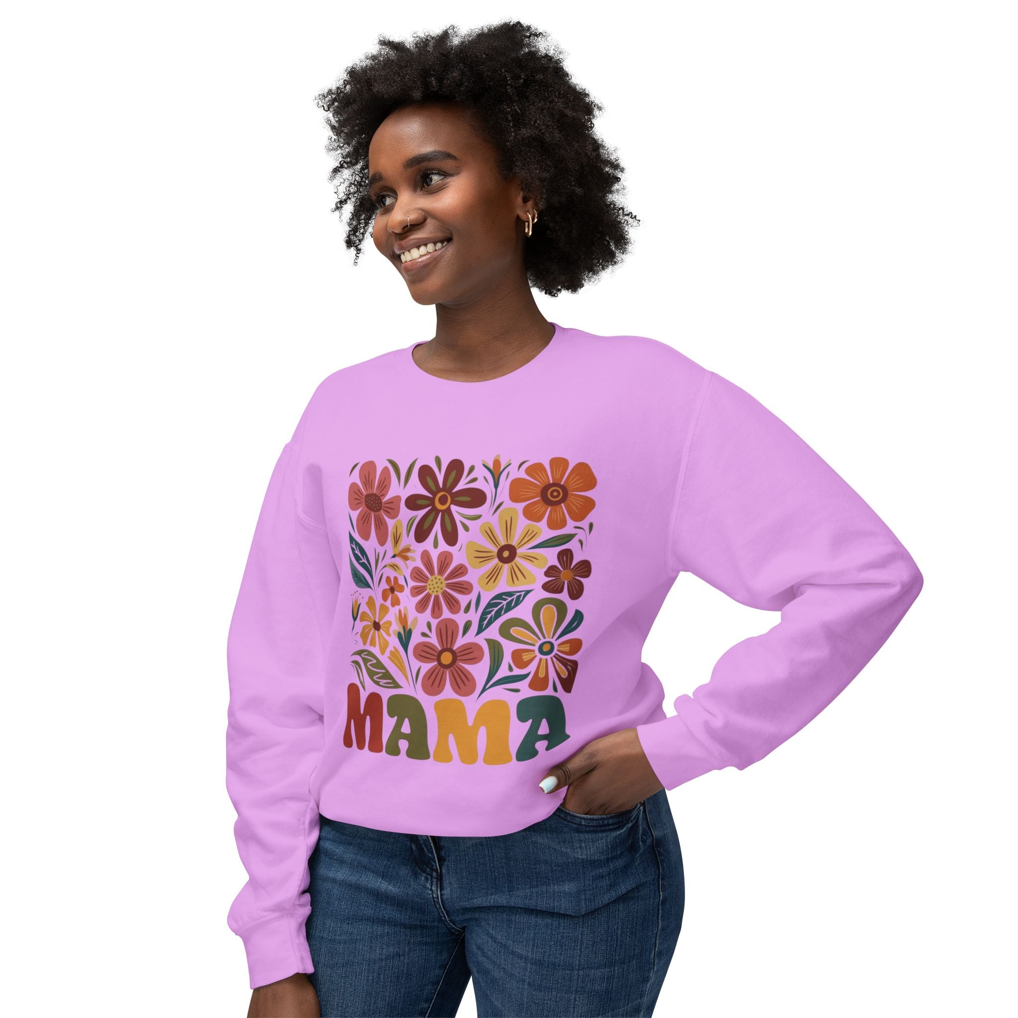 Retro Floral 'Mama' Crewneck Sweatshirt