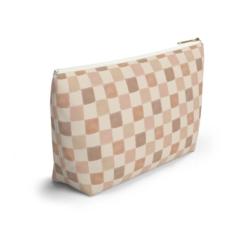 Boho Checkered Accessory Pouch