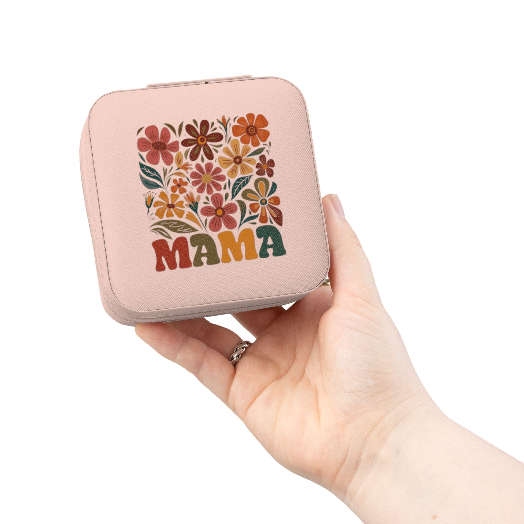 Retro Floral 'Mama' Jewelry Travel Case