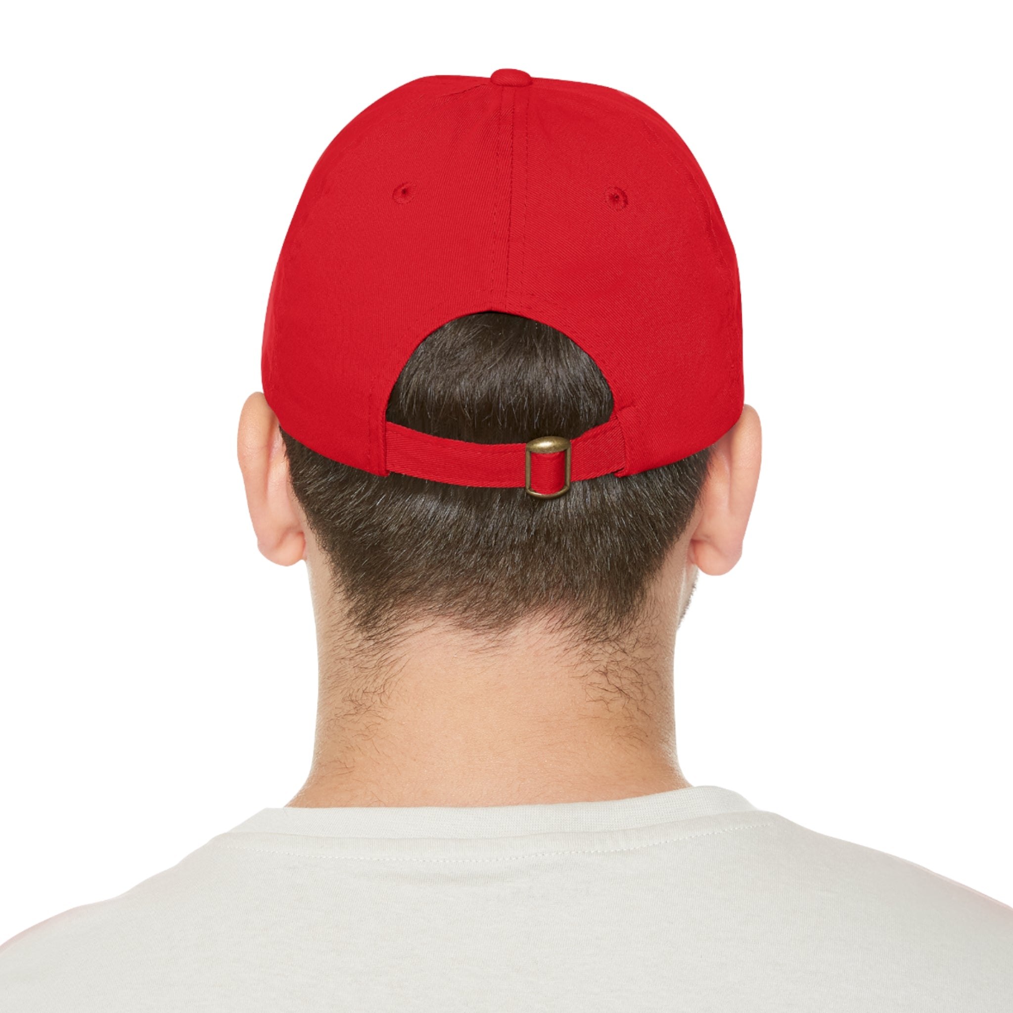 Retro Striped 'Dad' Leather Patch Hat