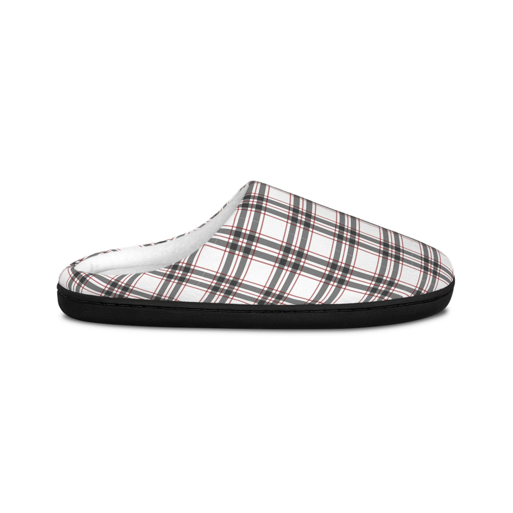 Black & White Tartan Men's Slippers