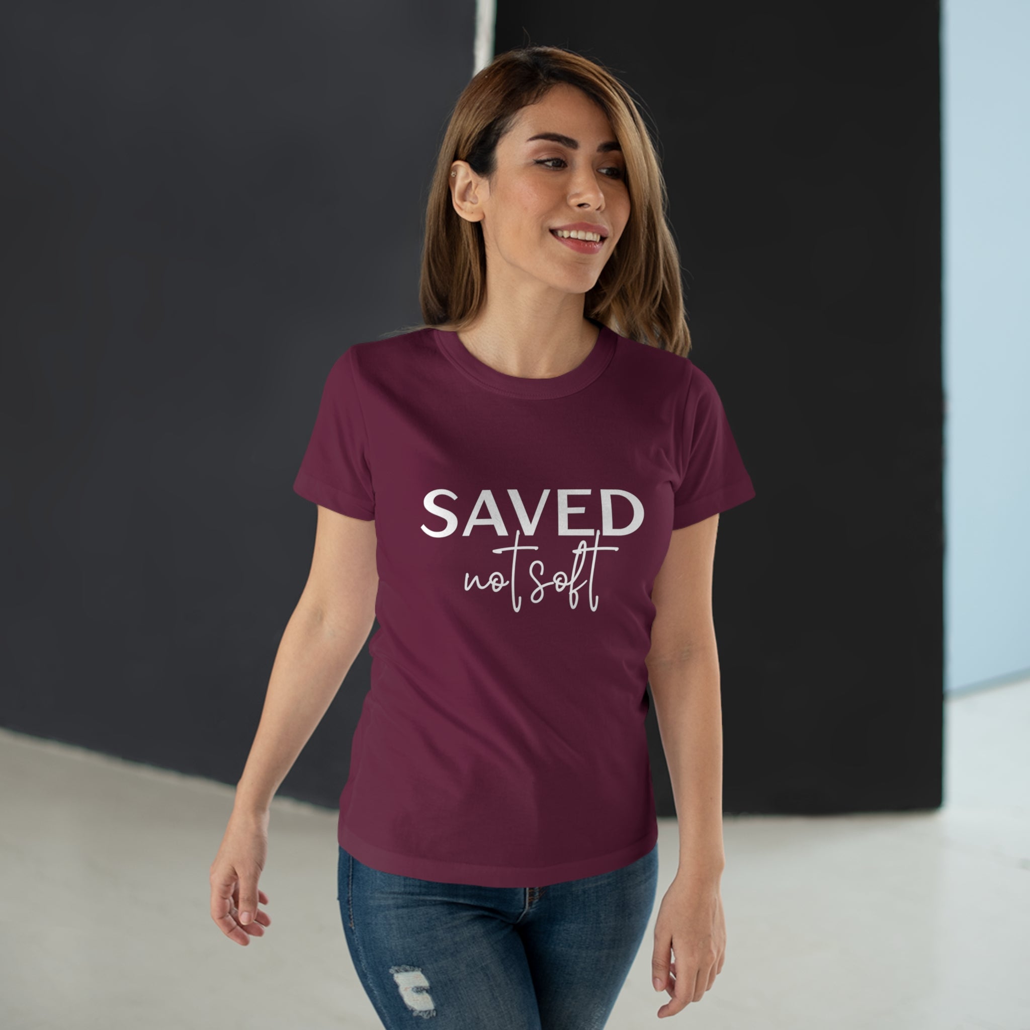 'Saved Not Soft' Women’s T‑Shirt