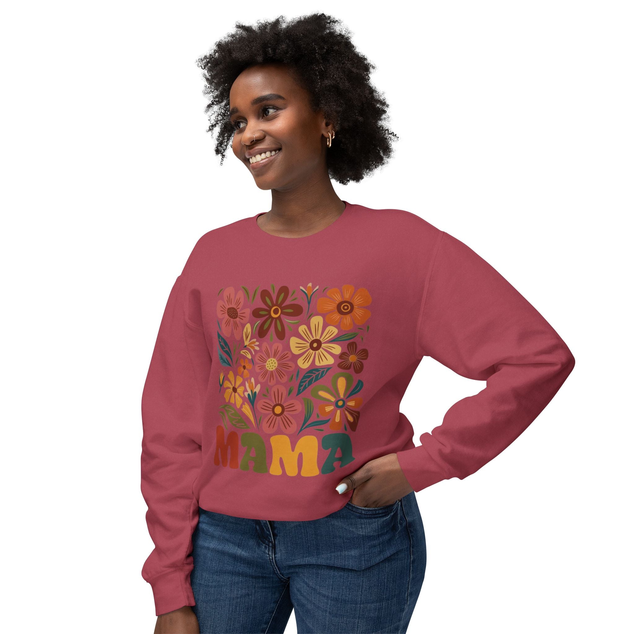 Retro Floral 'Mama' Crewneck Sweatshirt