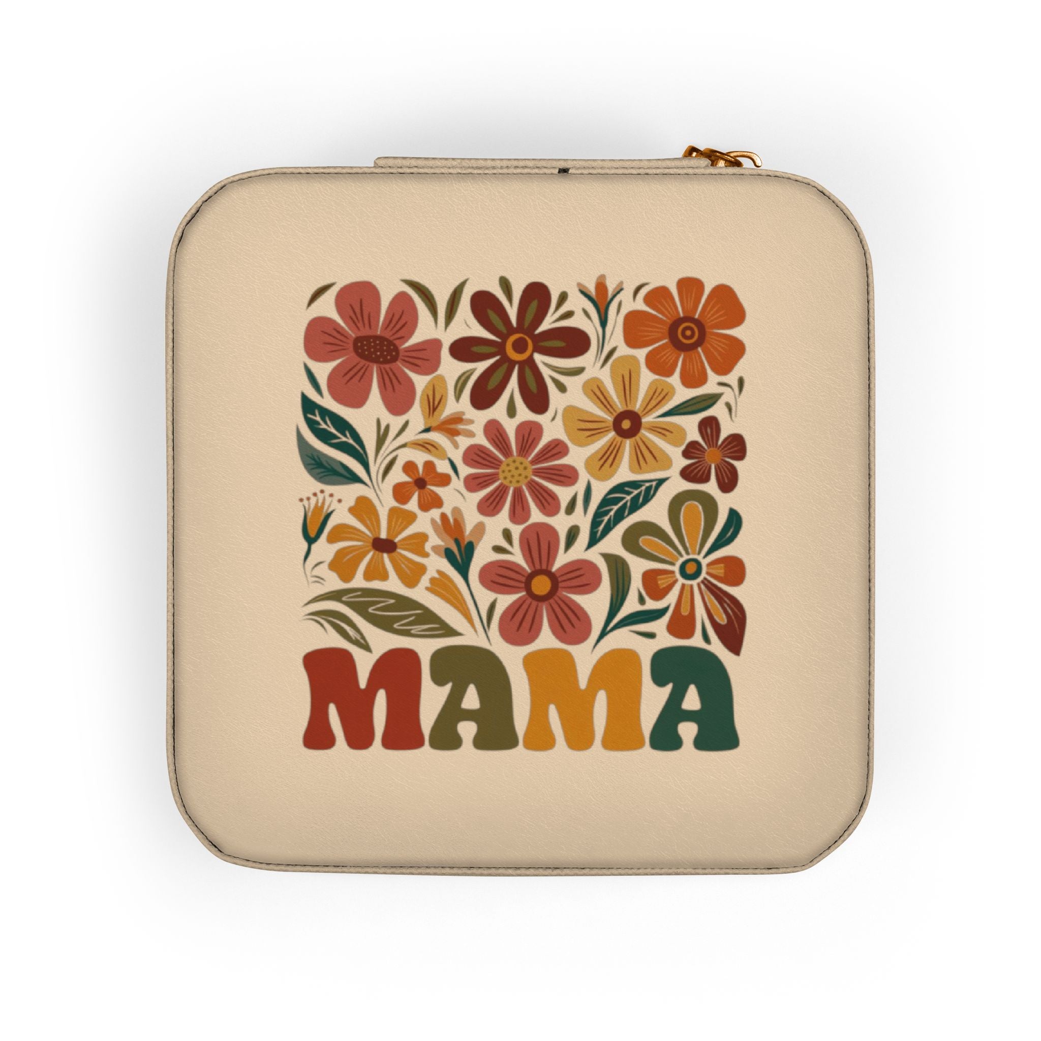 Retro Floral 'Mama' Jewelry Travel Case