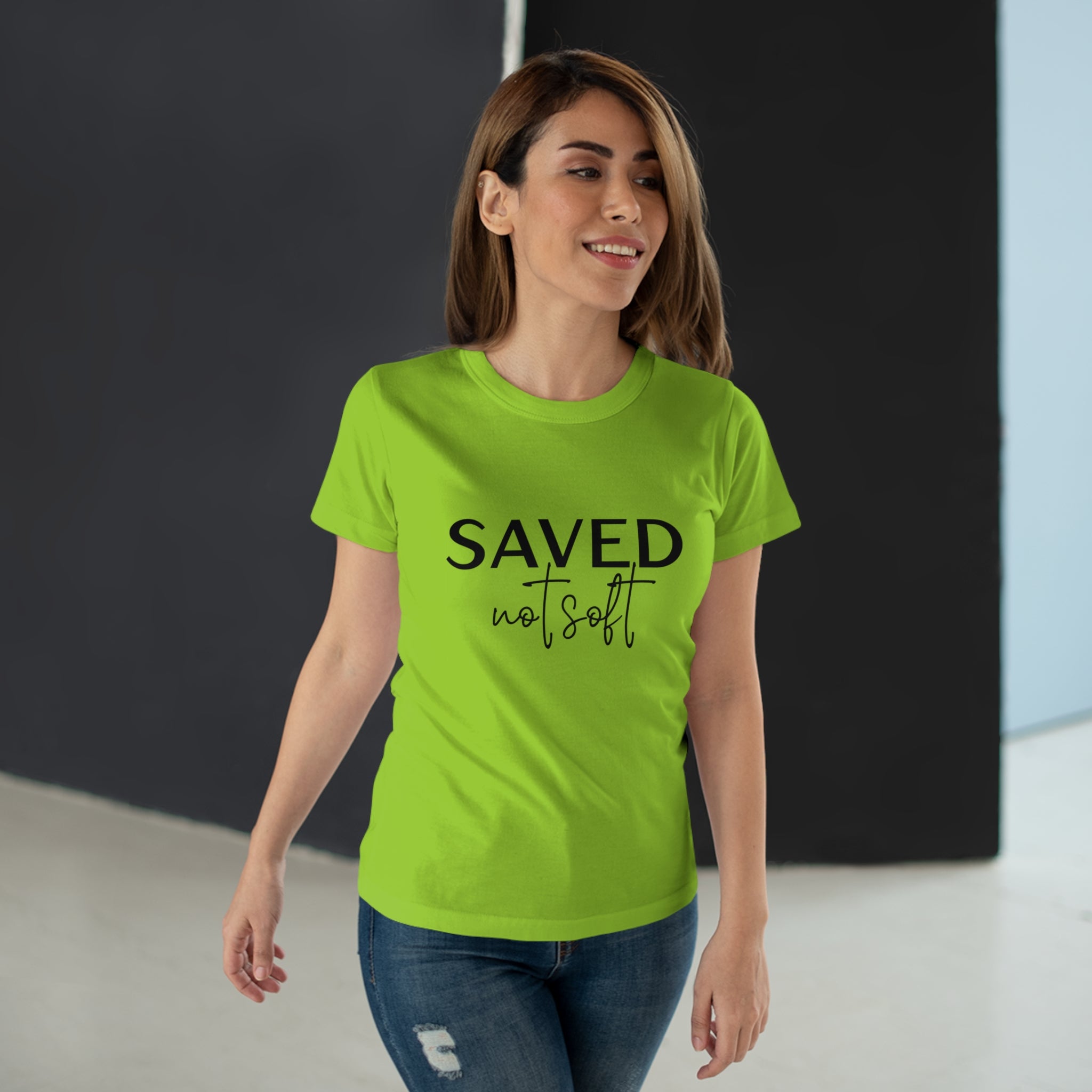 'Saved Not Soft' Women’s T‑Shirt