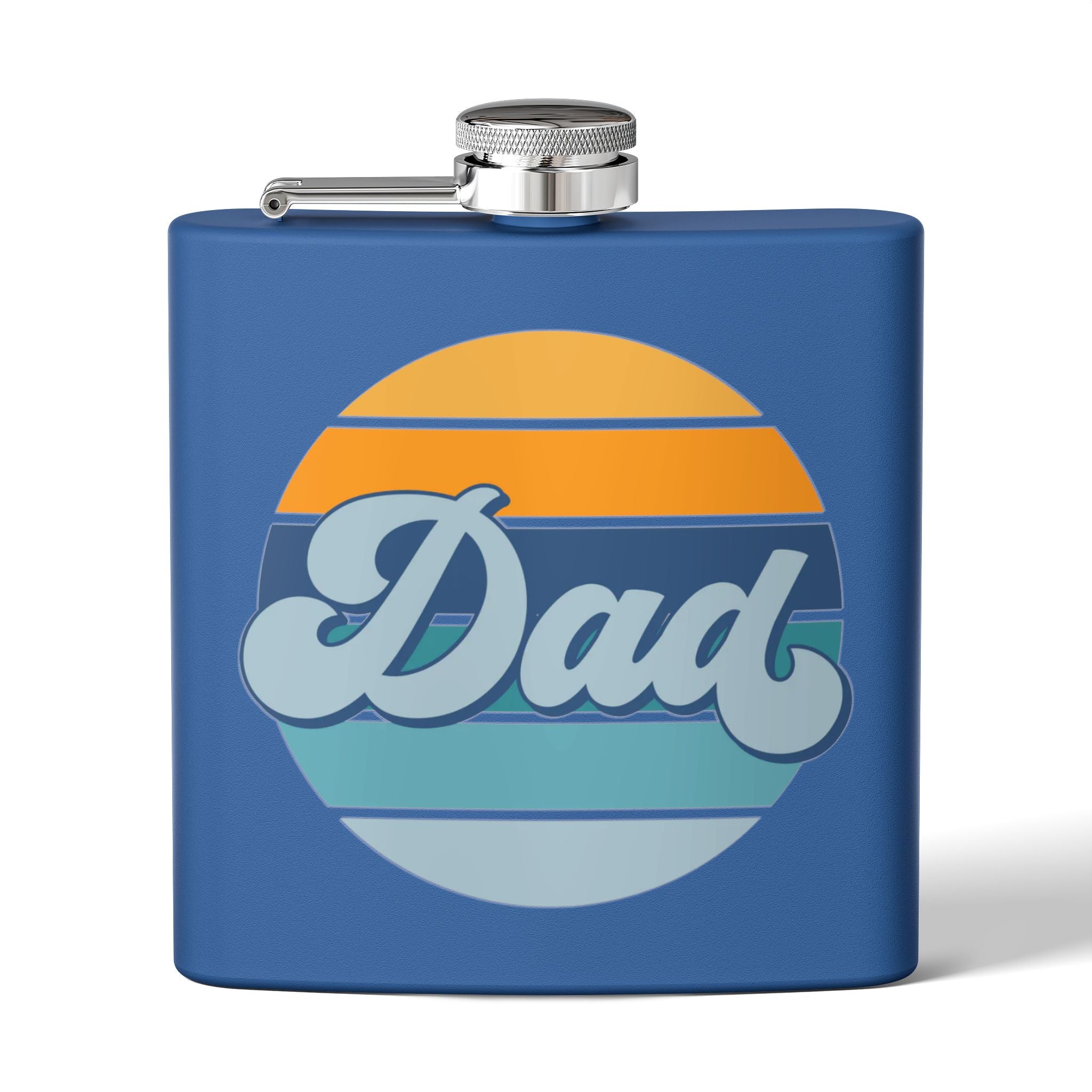 Retro Striped 'Dad' Flask
