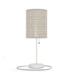 Beige Gingham Table Lamp