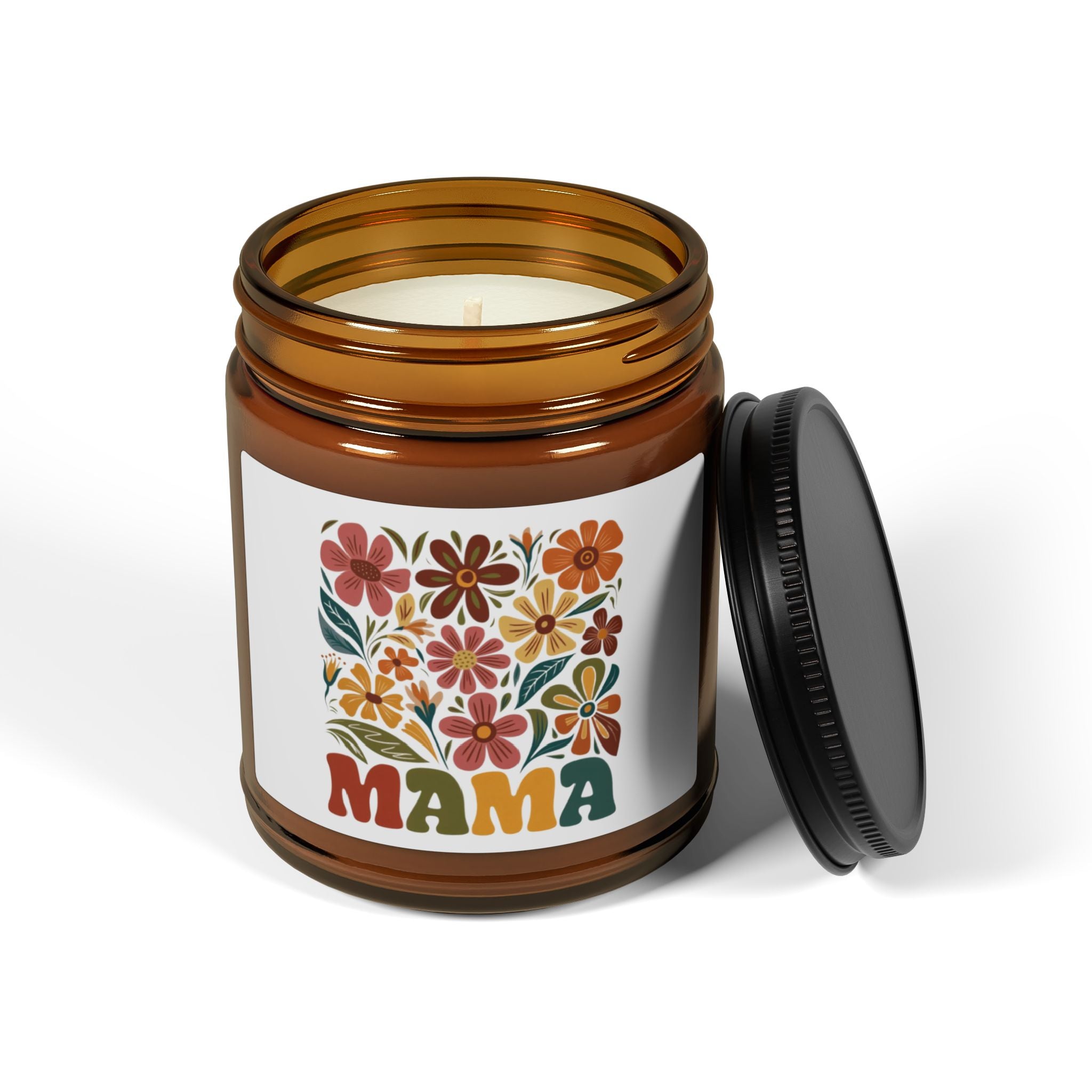 Retro Floral 'Mama' Soy Candle