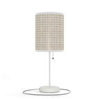 Beige Gingham Table Lamp