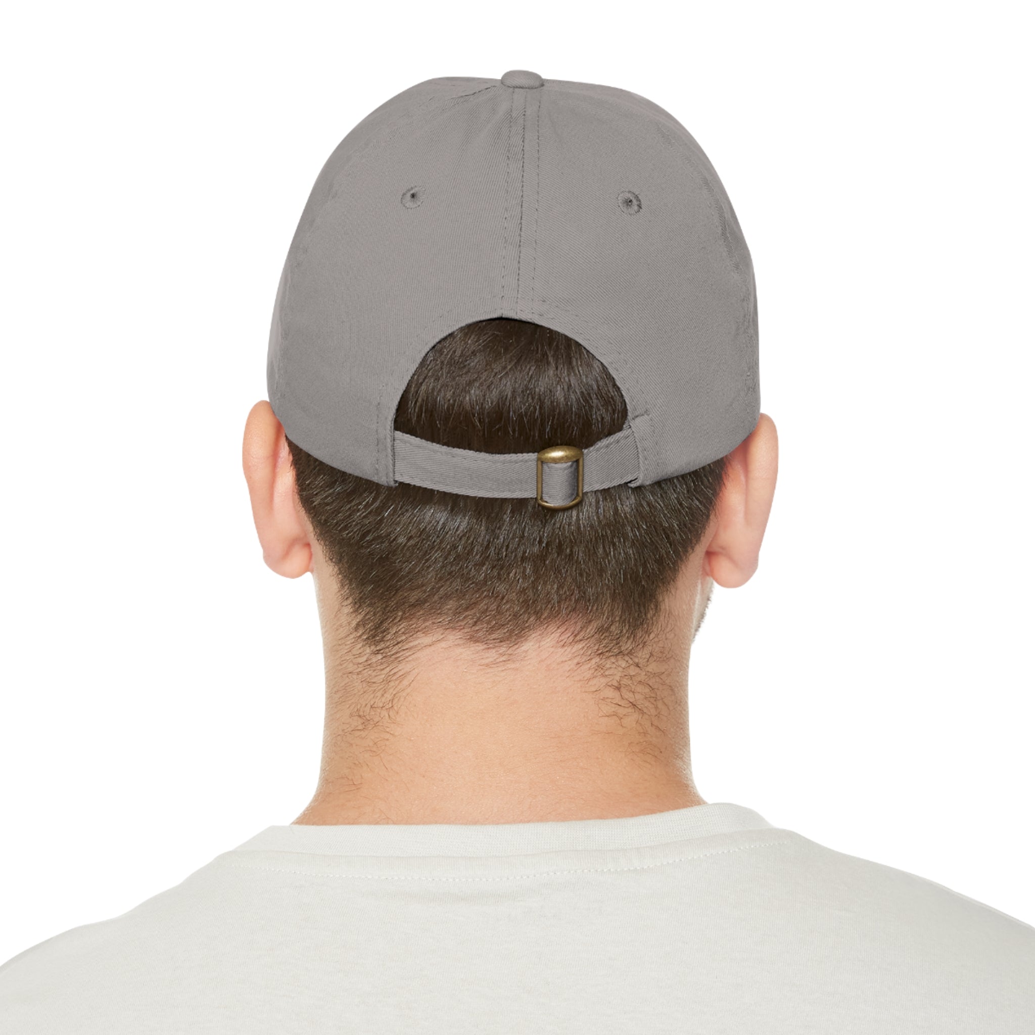 Retro Striped 'Dad' Leather Patch Hat