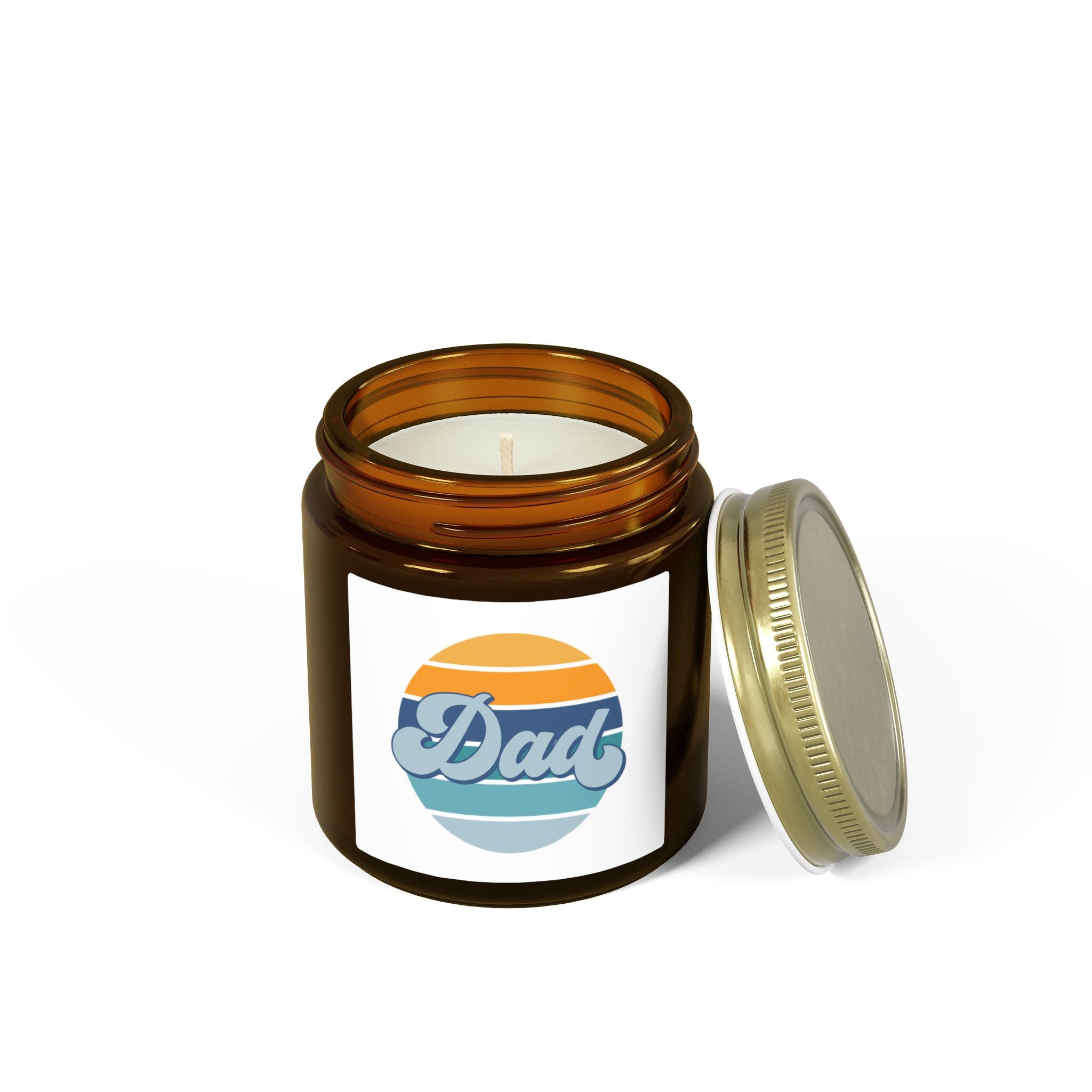 Retro Striped 'Dad' Scented Candle