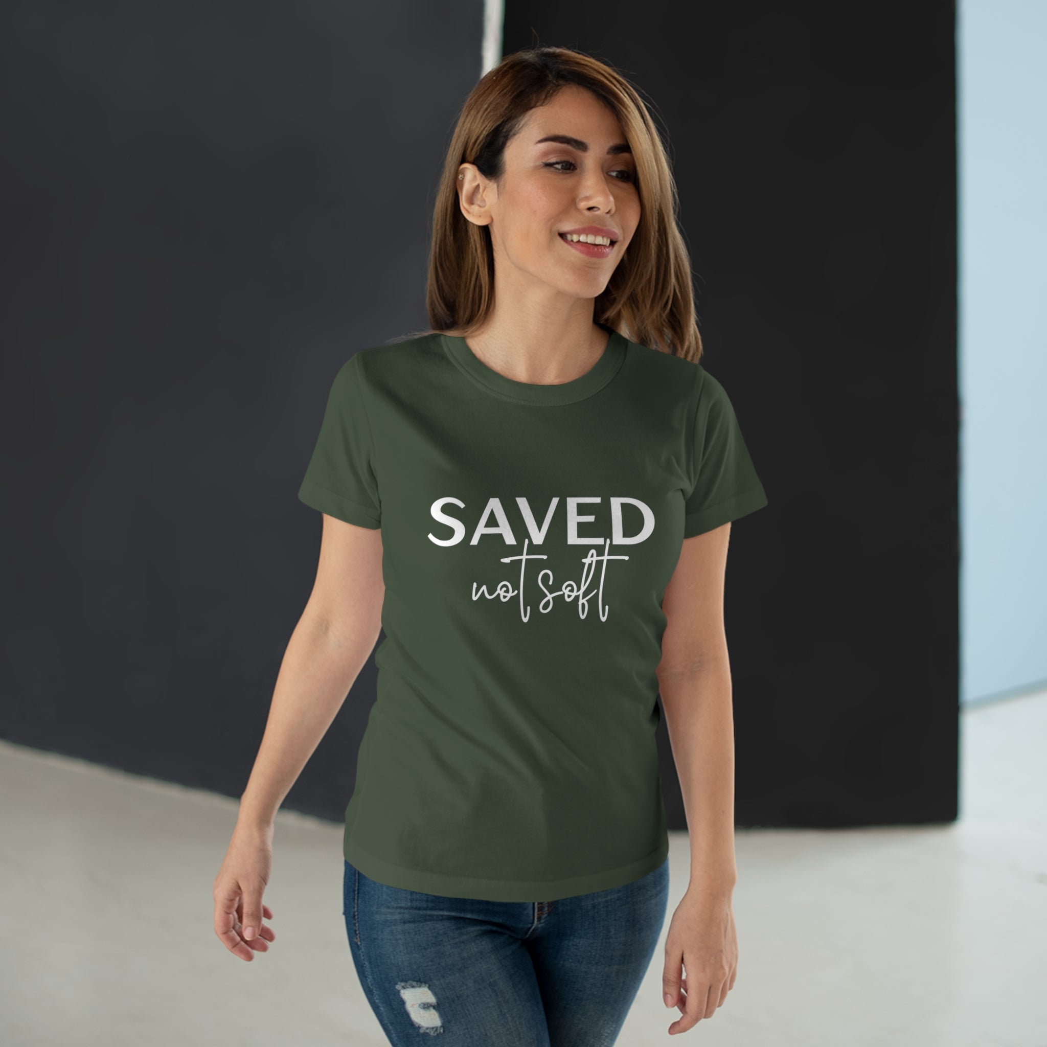 'Saved Not Soft' Women’s T‑Shirt