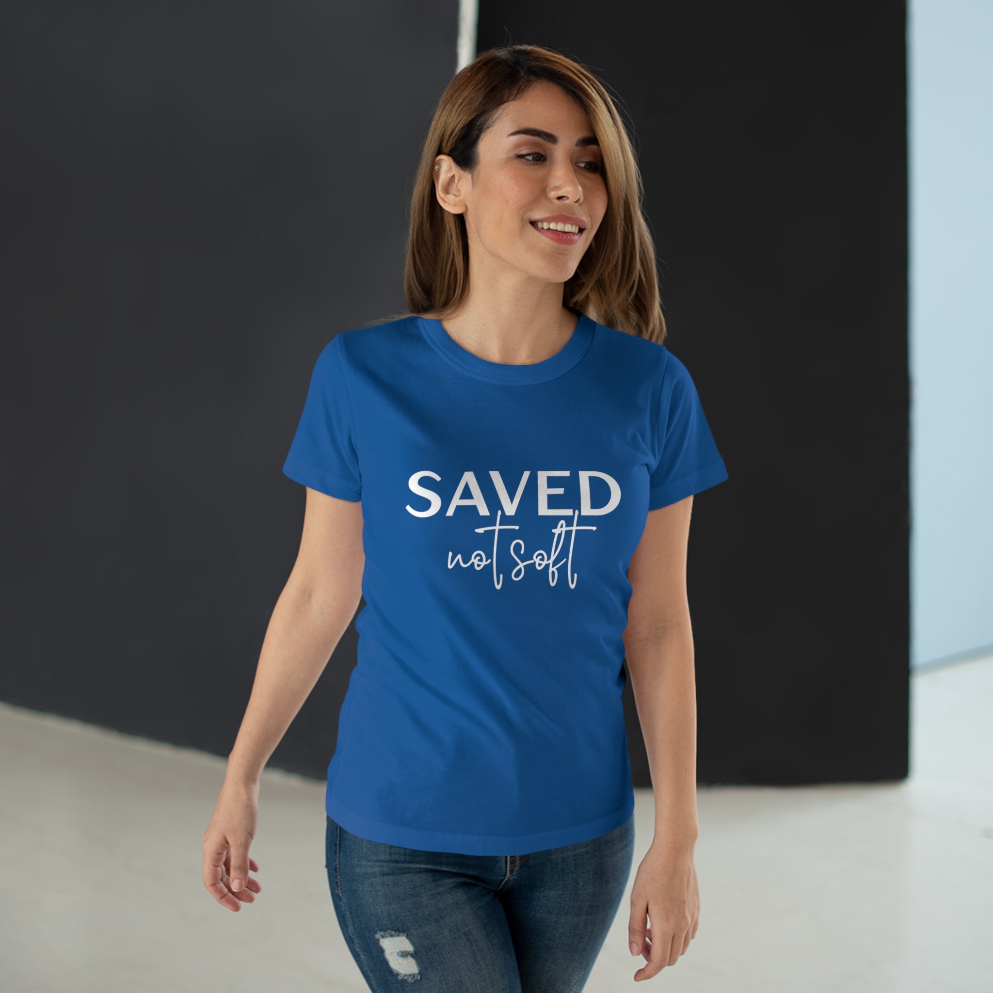 'Saved Not Soft' Women’s T‑Shirt