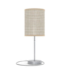 Beige Gingham Table Lamp