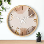 Abstract Neutral Watercolor Wall Clock