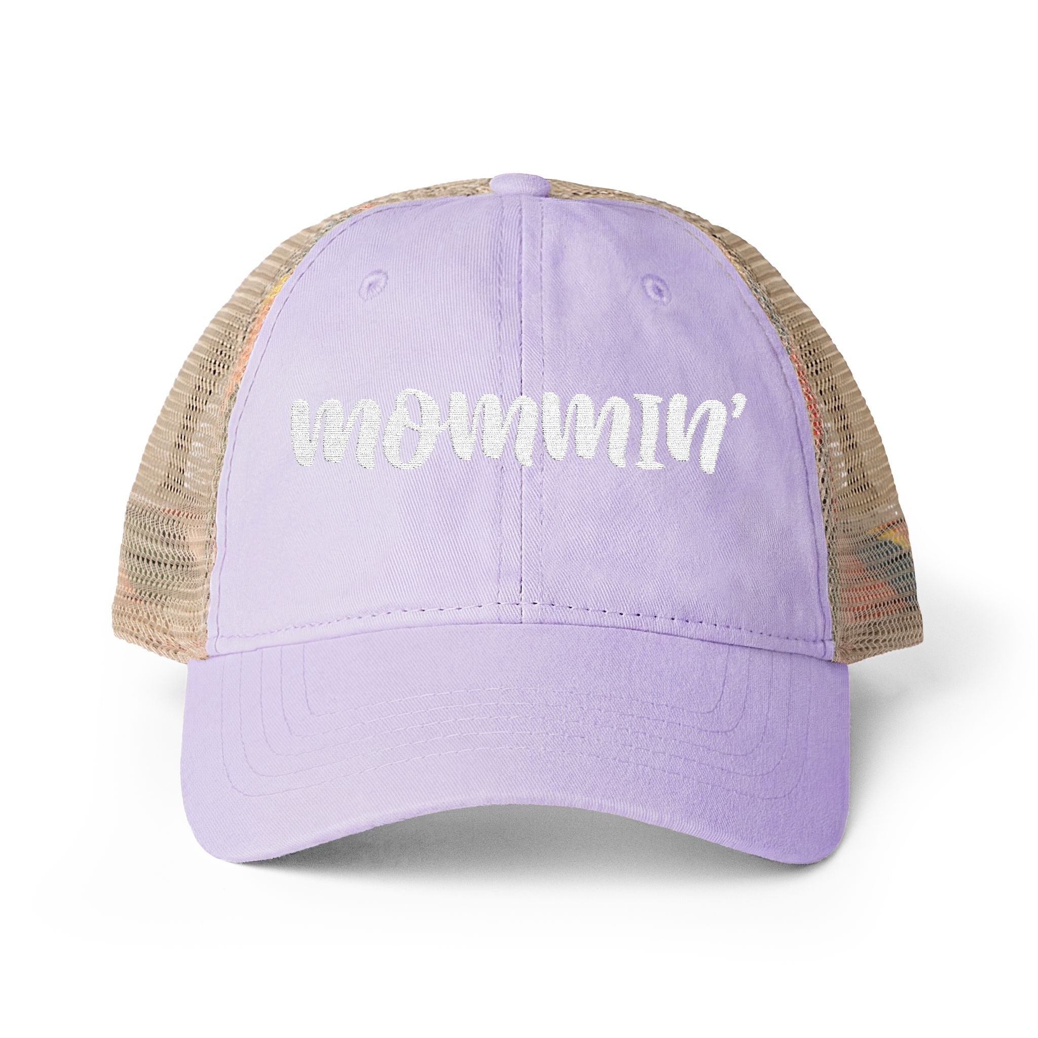 "Mommin'" Washed Mesh-Back Cap