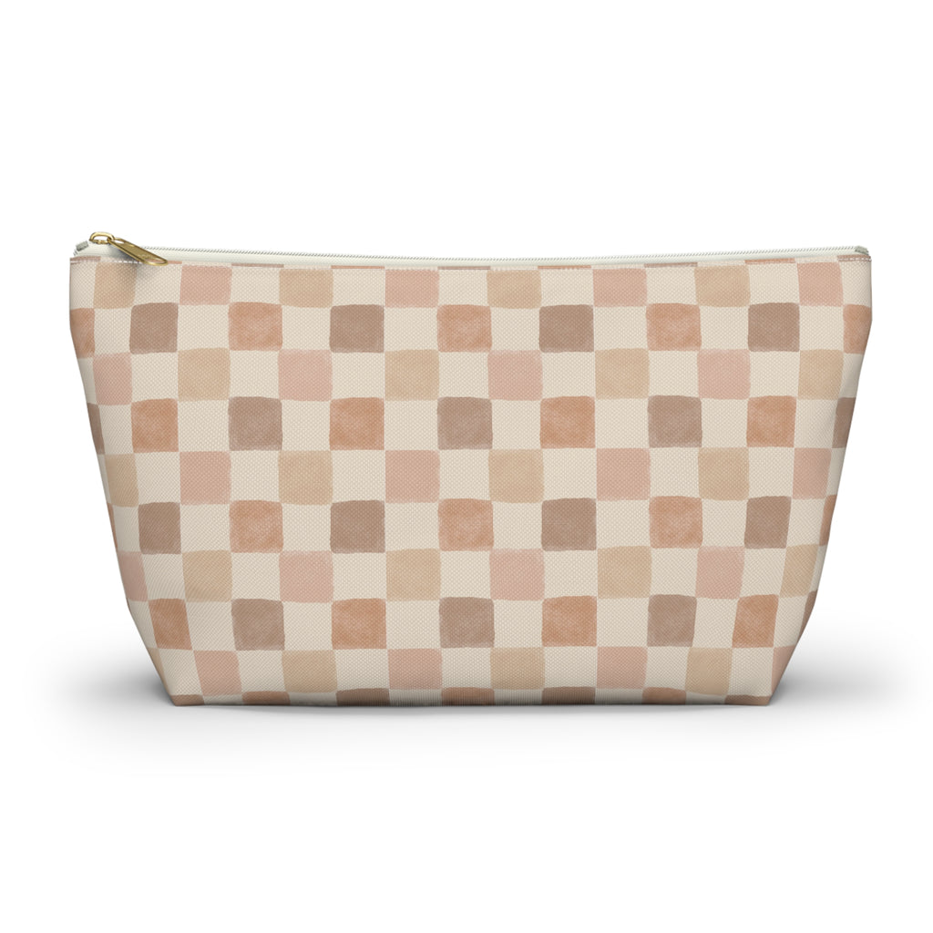 Boho Checkered Accessory Pouch
