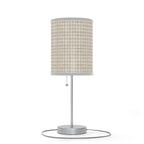 Beige Gingham Table Lamp