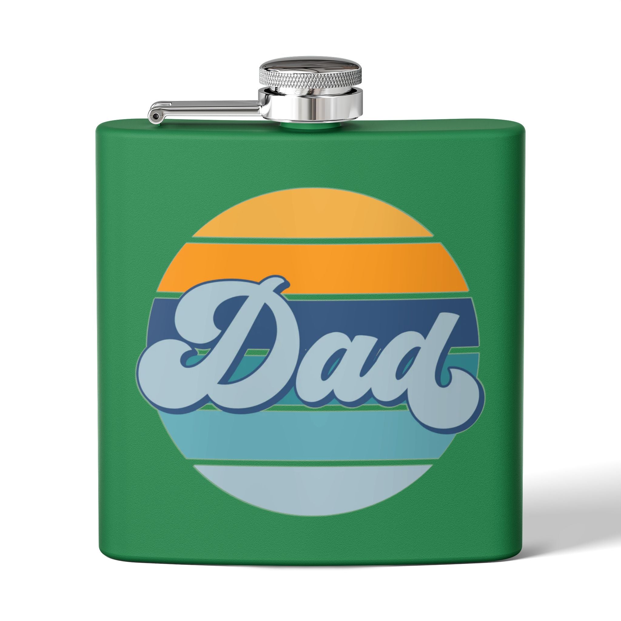 Retro Striped 'Dad' Flask