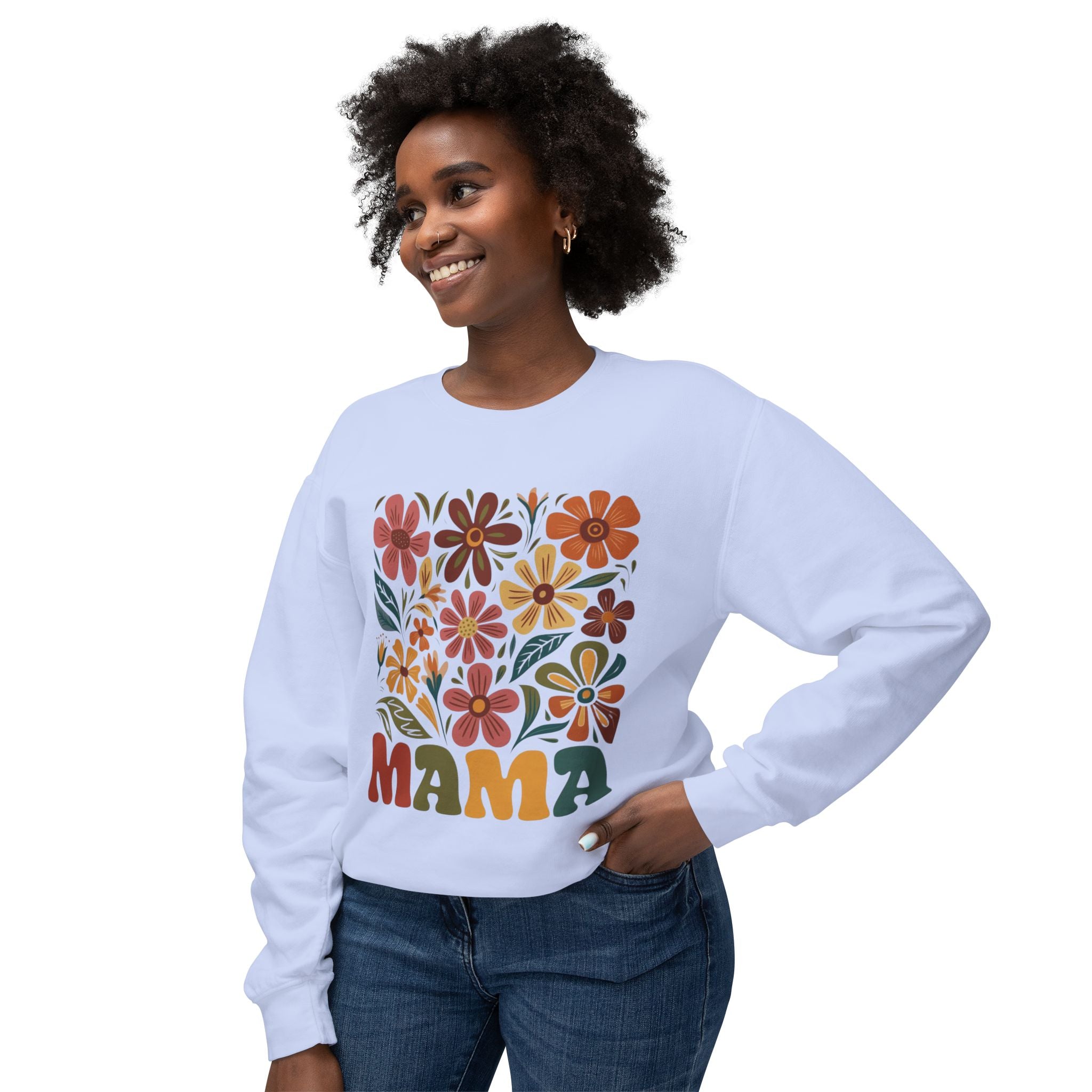 Retro Floral 'Mama' Crewneck Sweatshirt