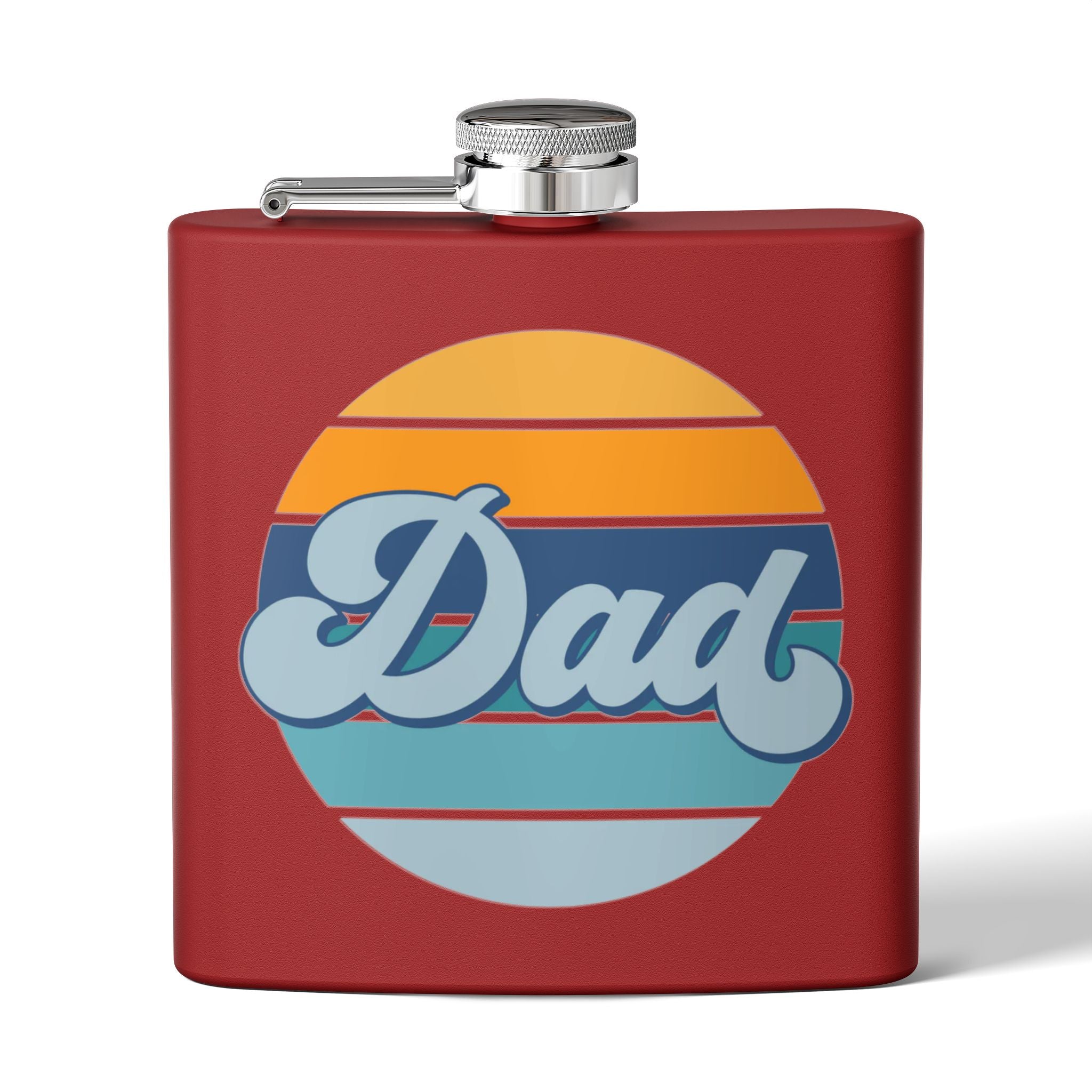 Retro Striped 'Dad' Flask