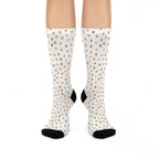 Earthy Polka Dot Cushioned Crew Socks