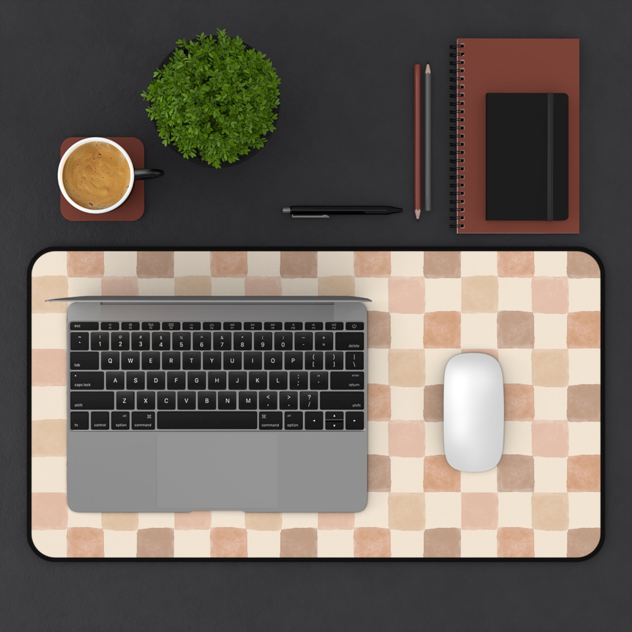 Boho Checkered Desk Mat