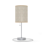 Beige Gingham Table Lamp