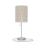 Beige Gingham Table Lamp