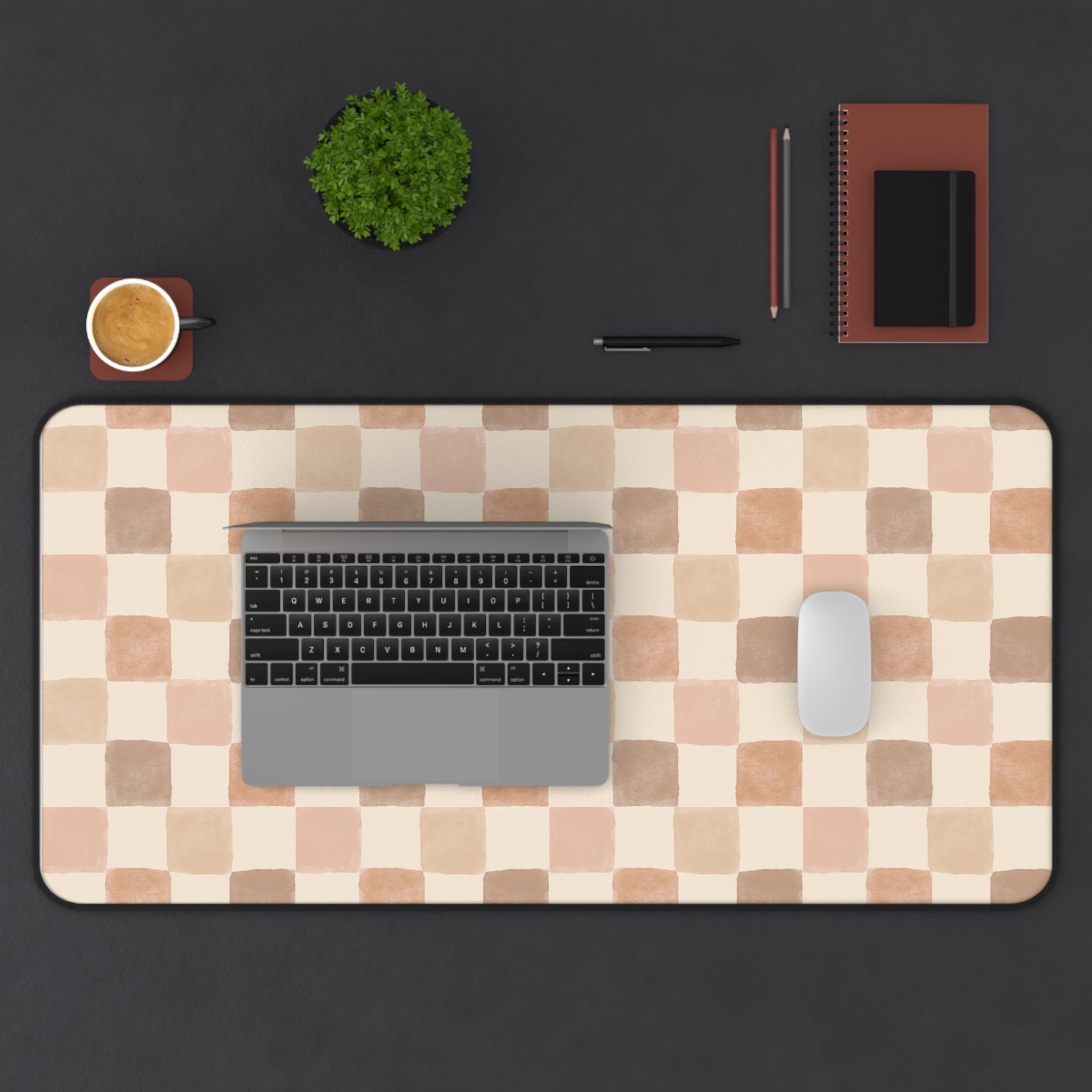 Boho Checkered Desk Mat