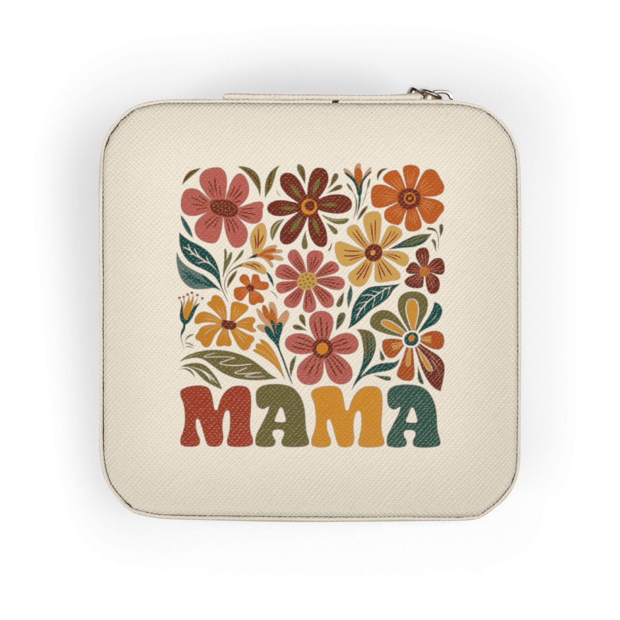 Retro Floral 'Mama' Jewelry Travel Case